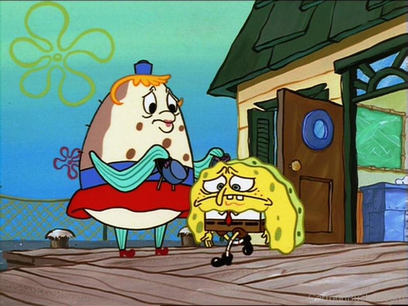 Sad Mrs.Puff And Spongebob
