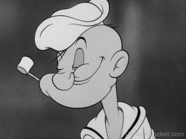 Black and White Image Of Popeye
