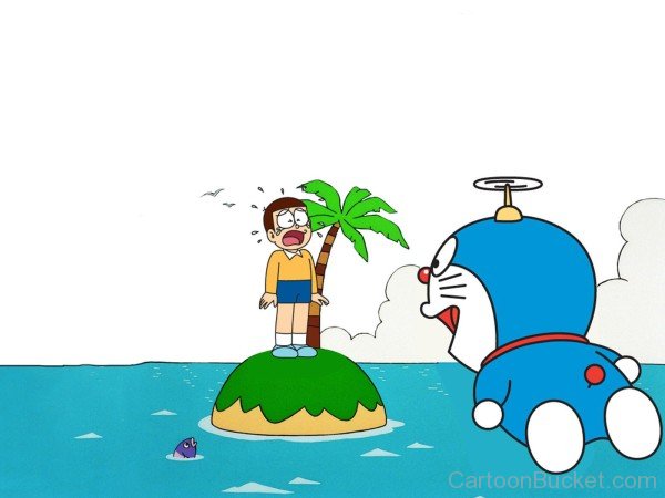 Image Of Doraemon Playing Trick With Nobita
