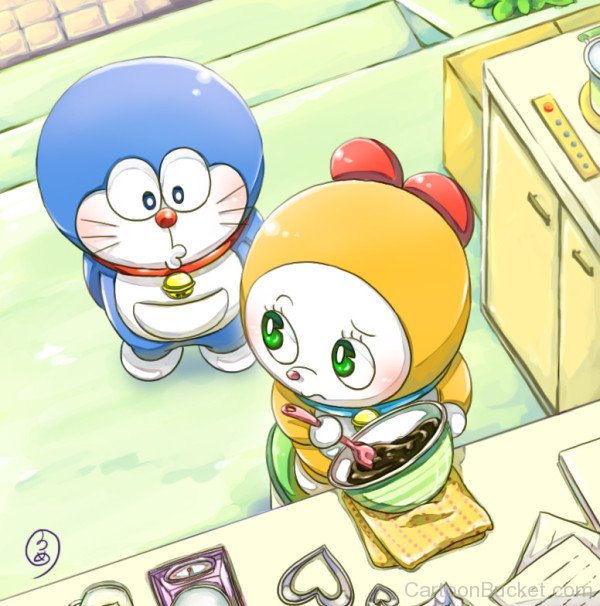 Image Of Dorami  Making Food With Doraemon