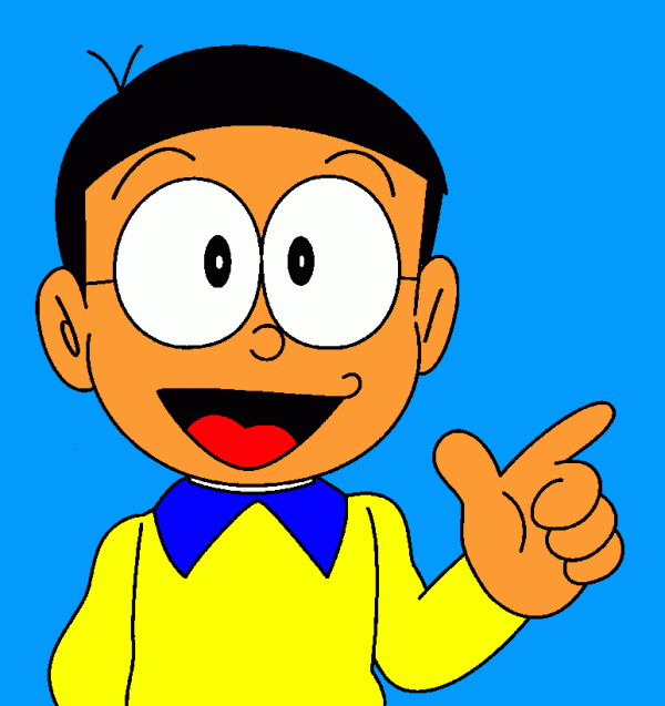 Image Of Nobita In Happy Mood