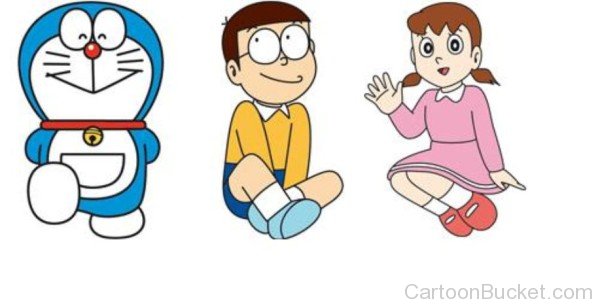 Image Of Nobita With His Cute Friends