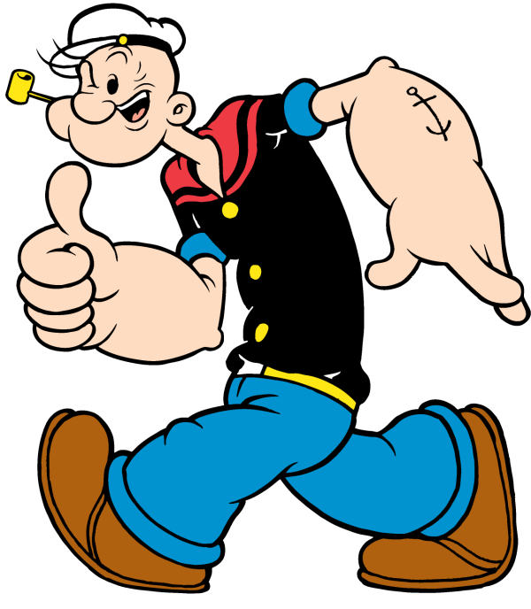 Image Of Popeye Showing Thumb