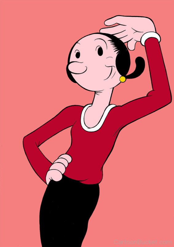 Olive Oyl Standing In A Stylish Pose
