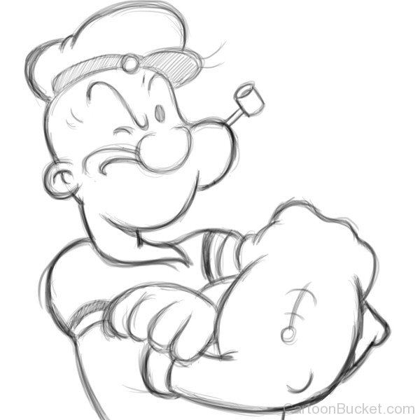Pencil Sketch Of Popeye