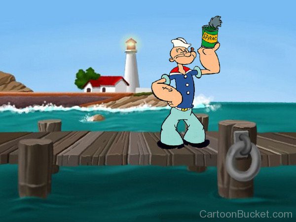 Picture Of Popeye With Spinach