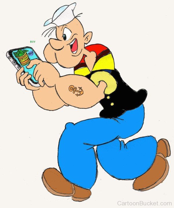 Popeye Playing On Mobile