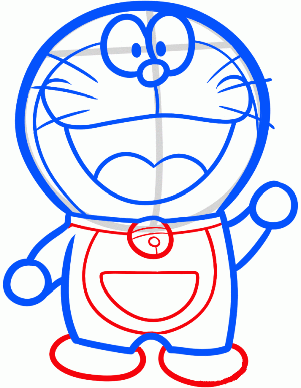Sketch Painting Of Doraemon