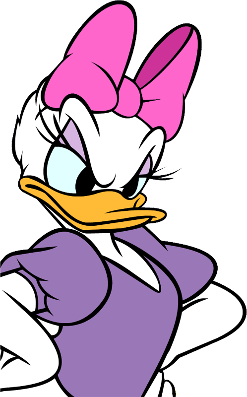 Angry Pose Of Daisy Duck.