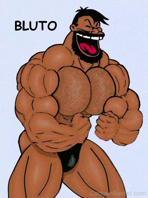 Bluto Showing His Body