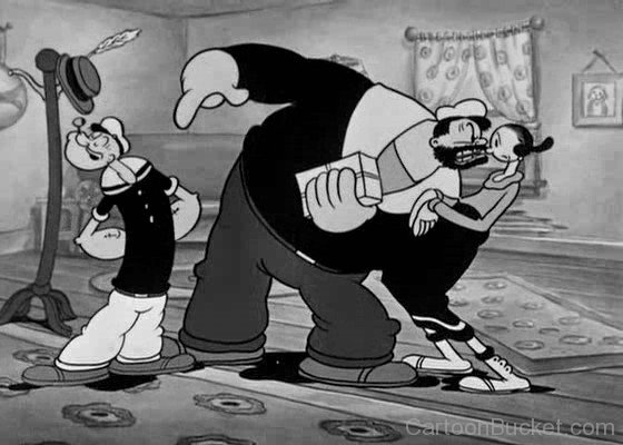 Bluto With Olive And Popeye