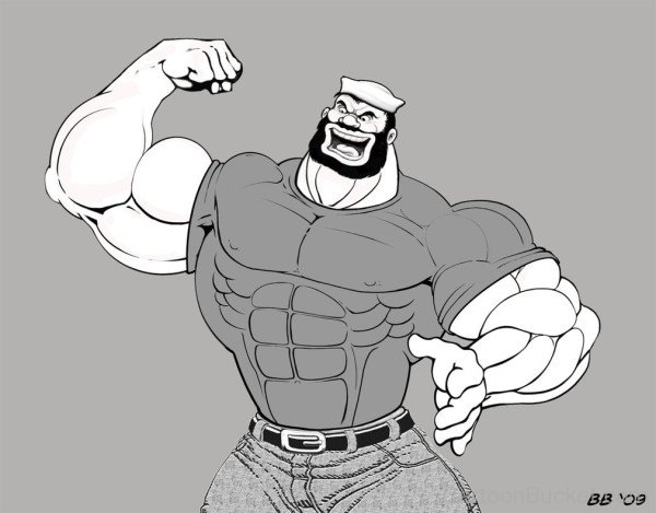 Bluto Showing His Muscels