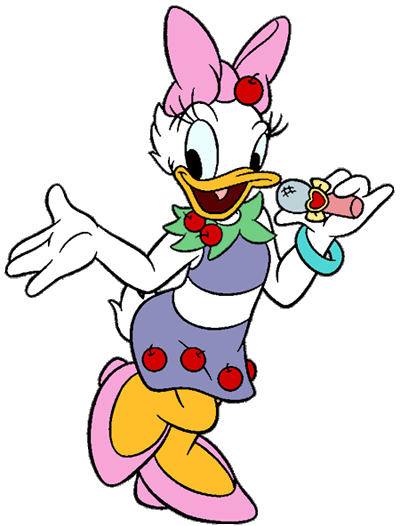 Daisy Duck Holding A Mic