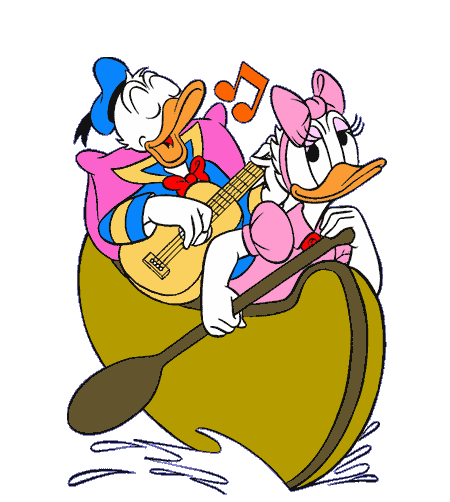 Daisy Duck Sitting In Boat With Donald Duck