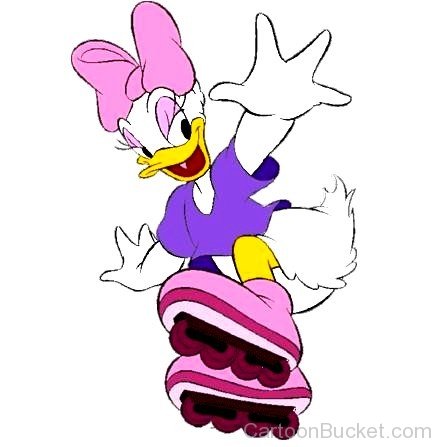 Daisy Duck  Wearing  Skates
