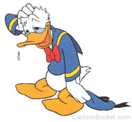 Donald Duck Feeling Tired