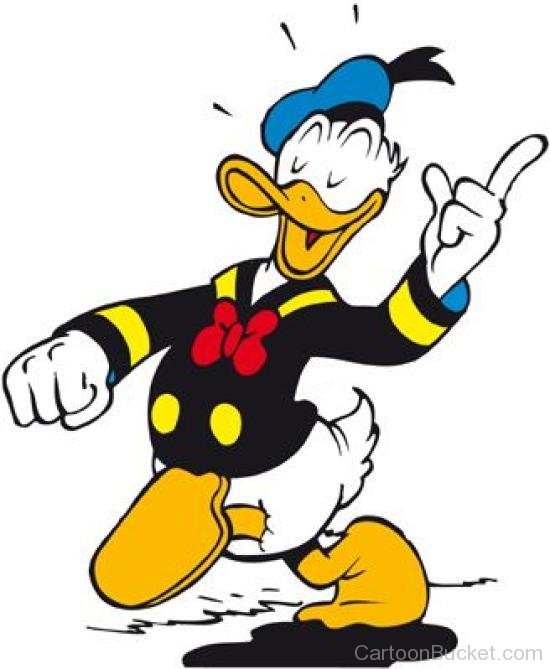 Donald Duck In Black Dress