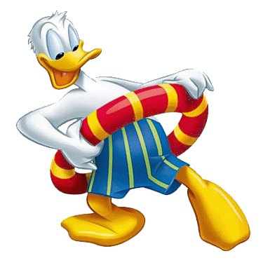 Donald Duck In Swinmming Tube