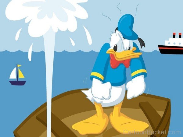 Donald Duck On Ship