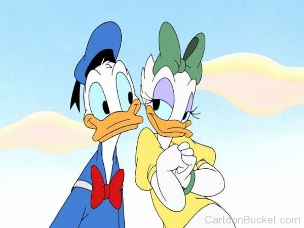 Donald Duck Sitting With Daisy Duck