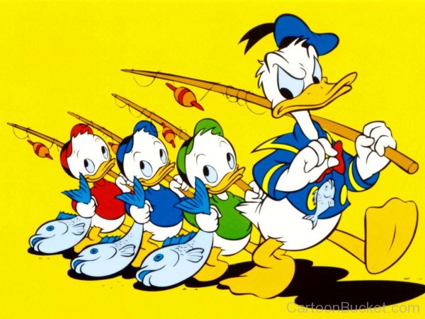 Donald Duck With His Family