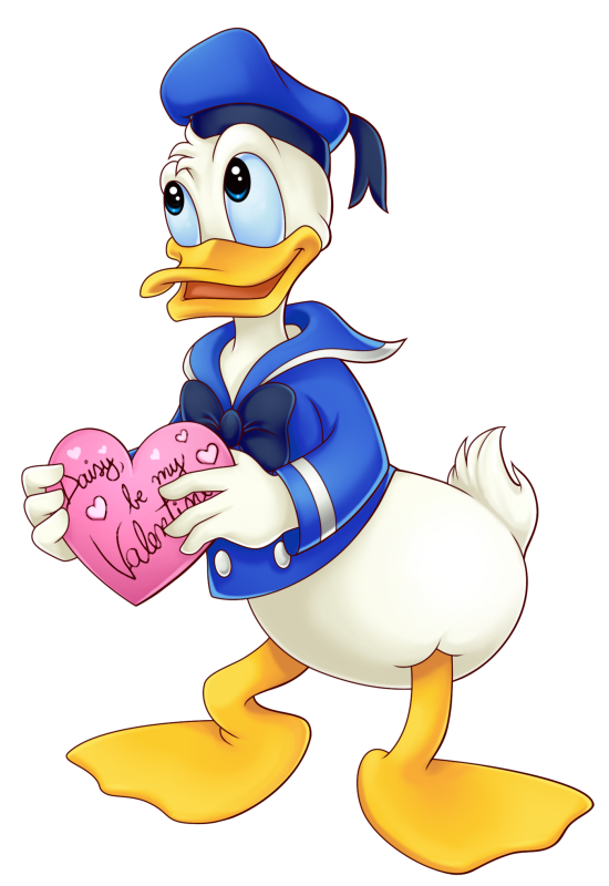 Image Of Donald Duck Holding Heart