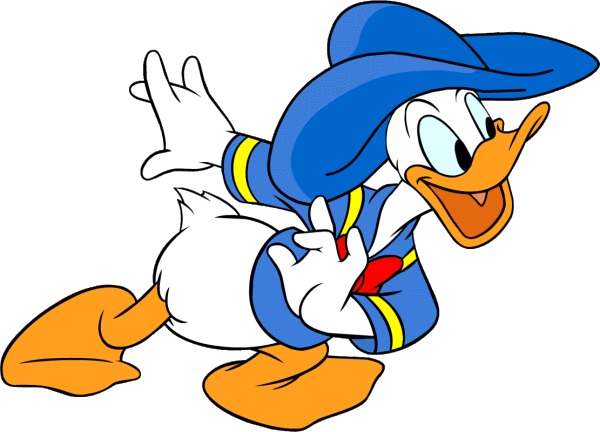 Image Of Donald Duck In Exited Mood
