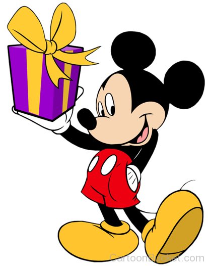Image Of Mickey Mouse With  Gift