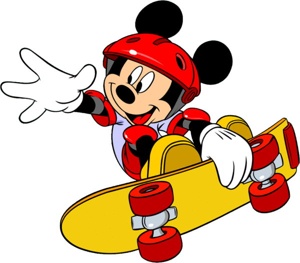 Image of Mickey Mouse On Skate Board