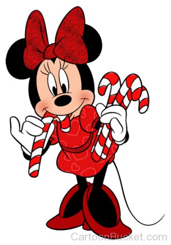 Minnie Mouse Looking Beautiful In Red Dress