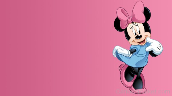 Minnie Mouse Wearing Beautiful Blue Dress