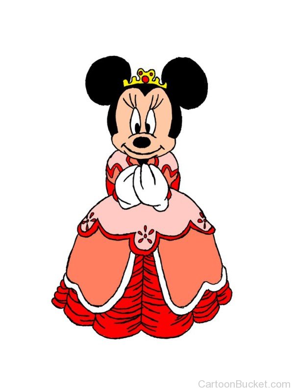 Minnie Mouse Wearing Red Frock