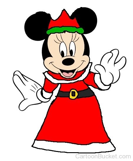 Minnie Mouse Wearing Red Gown