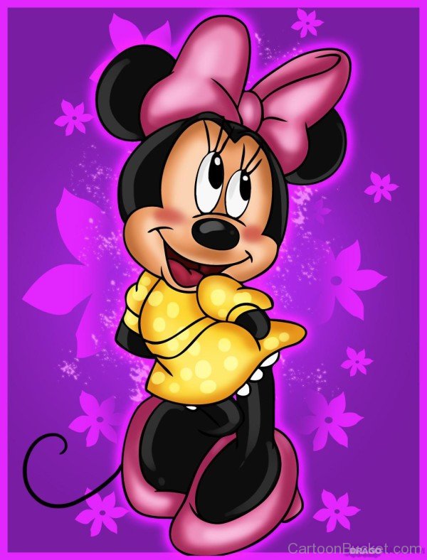 Minnie Mouse Wearing  Yellow Dress