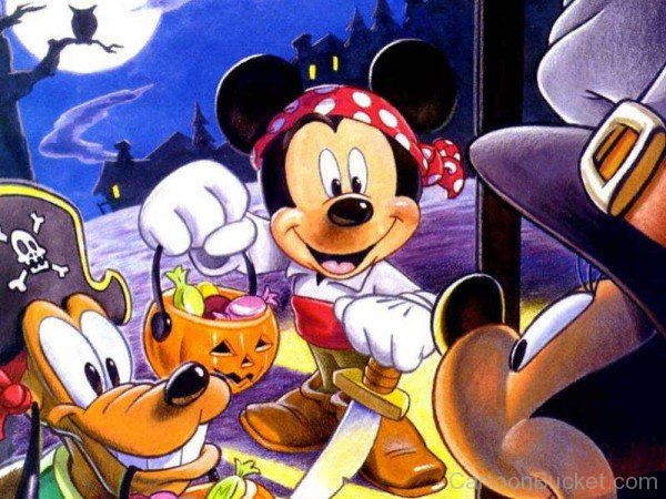 Picture Of Mickey With His Pet Dog Pluto