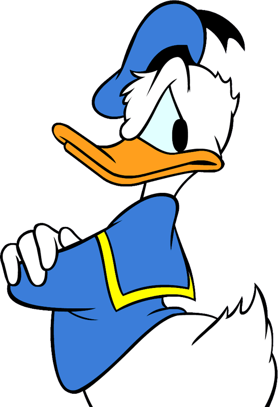 Side Pose Of Donald Duck