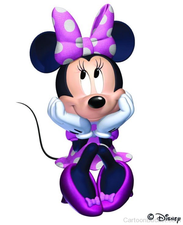 Thinking Image Of Minnie Mouse