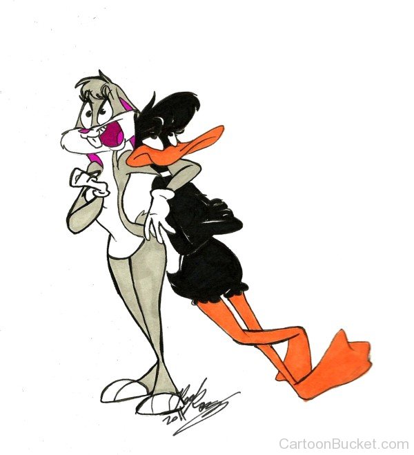 Daffy Duck And Bugs Bunny Sketch