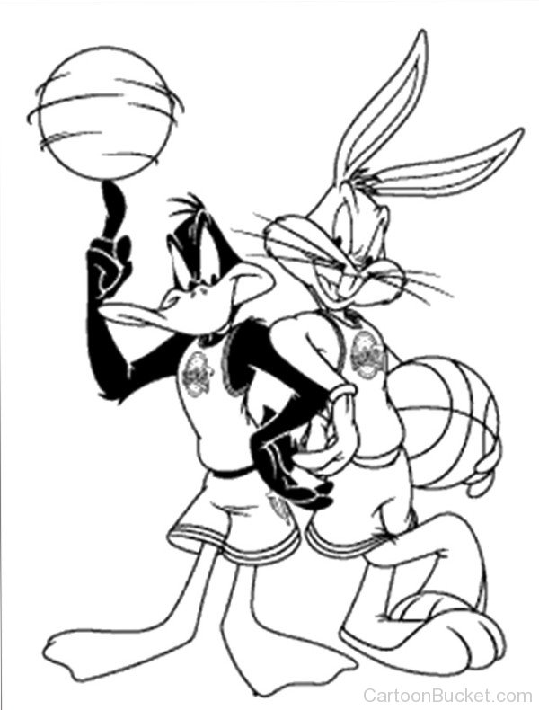 Daffy Duck And Bunny With Balls Sketch