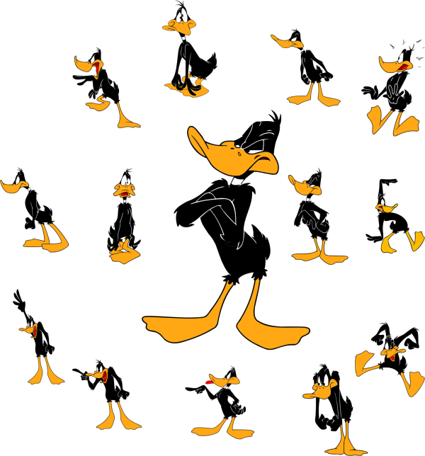 Daffy Duck In Different Moods