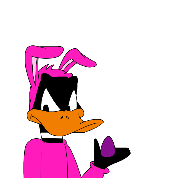 Daffy Duck In Pink Clothes