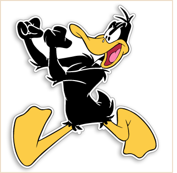 Daffy Duck Looking Exicted