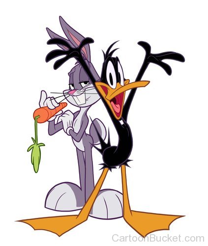 Image Of Daffy Duck And Bunny
