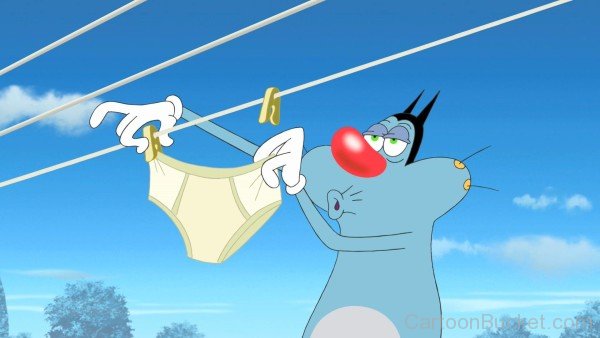 Oggy Cliping His Underwear