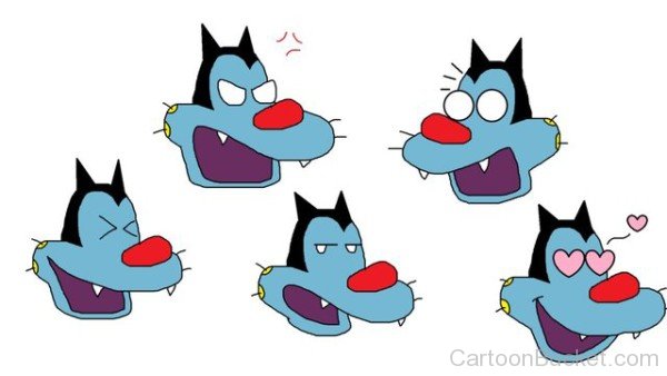 Oggy Different Face Looks