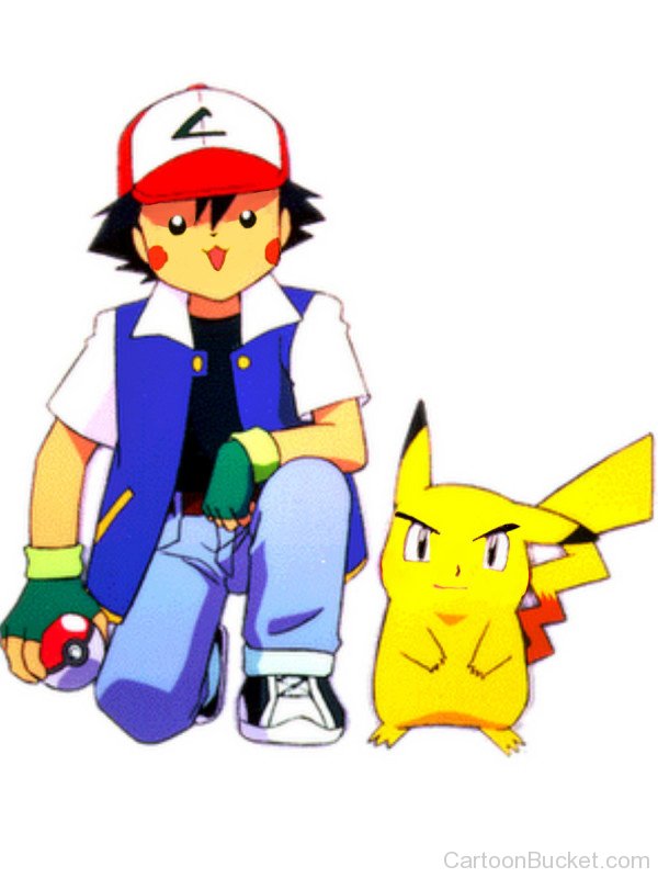 Pikachu With His Friend Ash