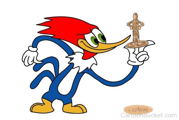 Woody Woodpecker Showing His Art