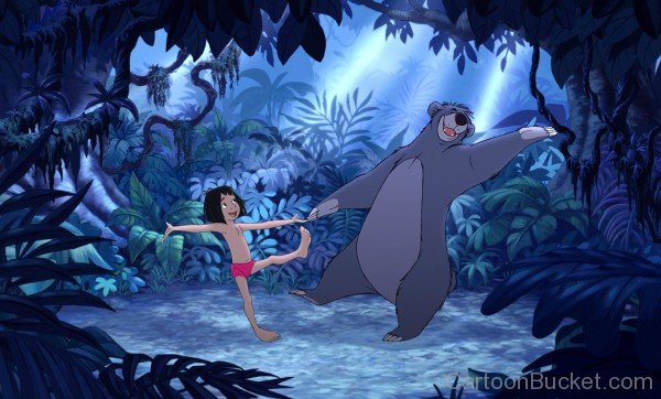 Baloo And Mowgli Dancing