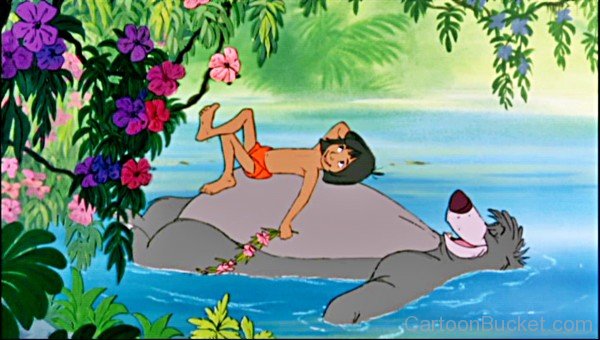Baloo Doing Fun With Mowgli