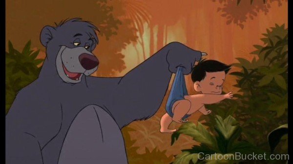 Baloo Holding Baby Mowgli